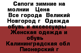 Сапоги зимние на молнии › Цена ­ 5 900 - Все города, Великий Новгород г. Одежда, обувь и аксессуары » Женская одежда и обувь   . Калининградская обл.,Пионерский г.